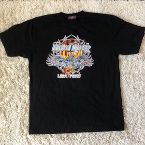 Hard Rock Cafe Lima Peru Flaming Eagle Graphic Tee